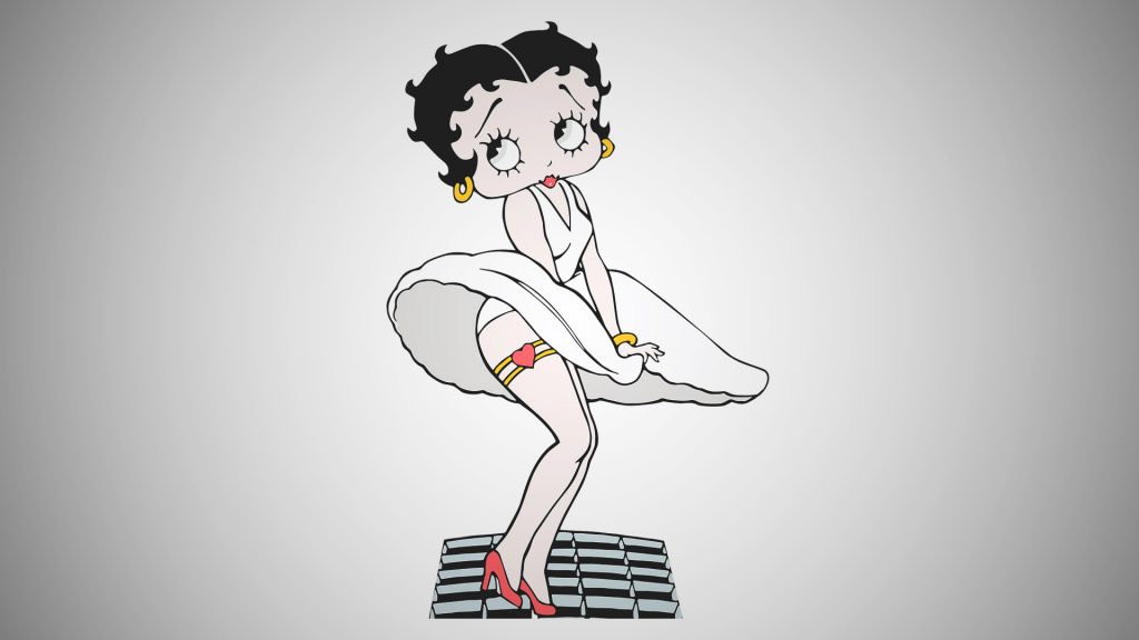 Betty Boop is one of the female cartoon characters with big eyes.