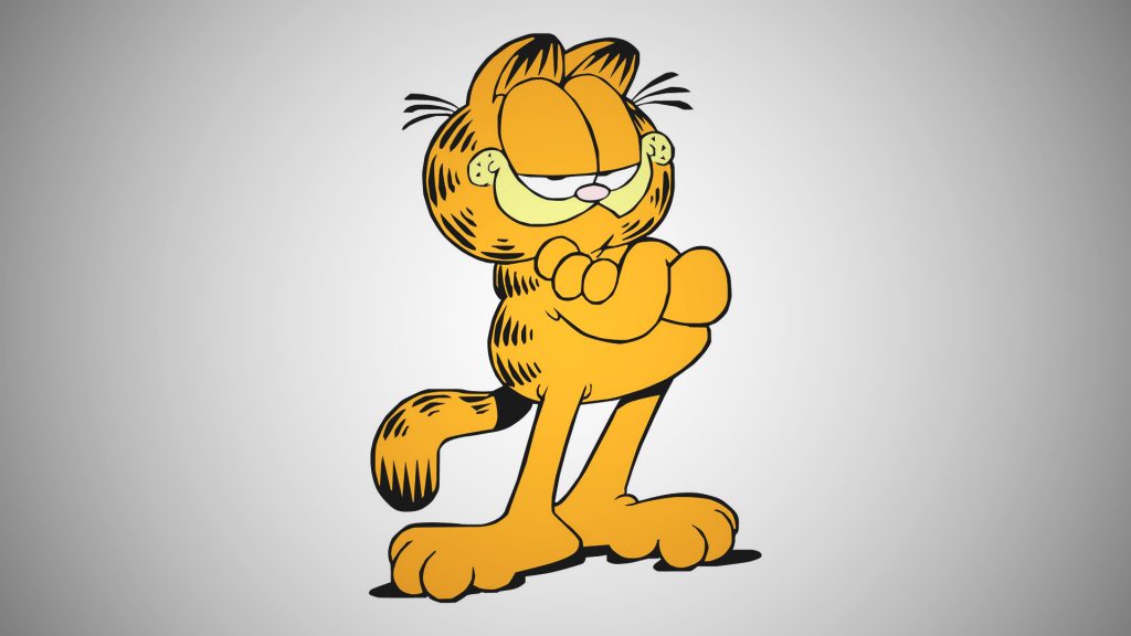Garfield is the funny cartoon with big eyes.
