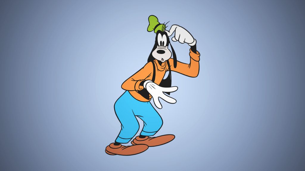 Goofy is the big eye cartoon character who is good friend of Mickey Mouse.
