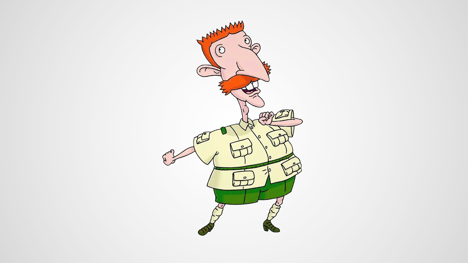 Nigel Thornberry is the cartoon with big nose, red hair and red mustache.