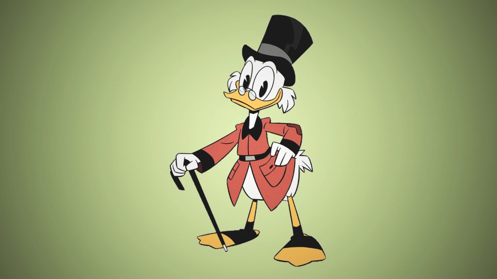 Scrooge McDuck is the big eyes cartoon character that is oldest in our list.