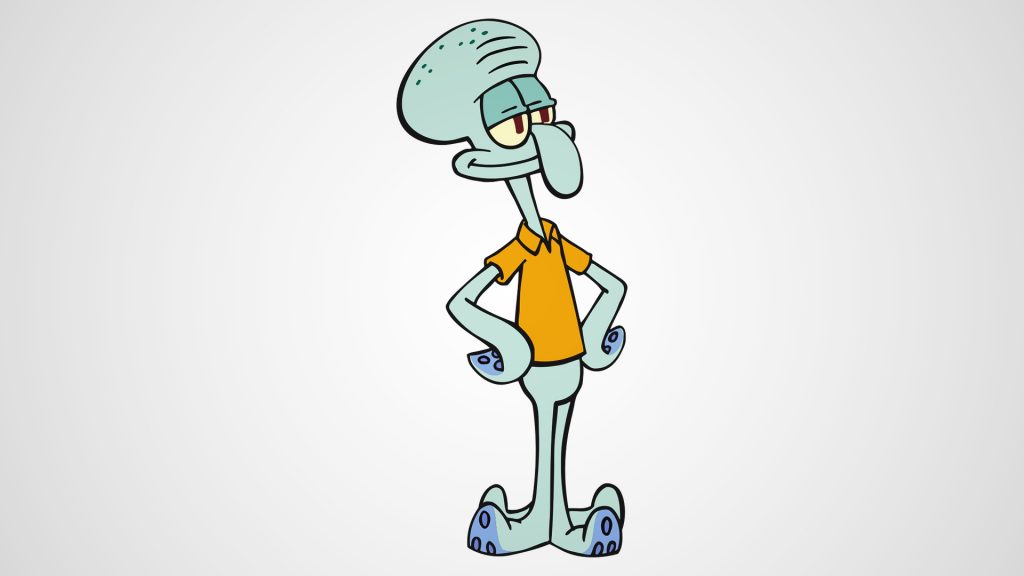 Squidward Tentacles is one of the big nose cartoon character