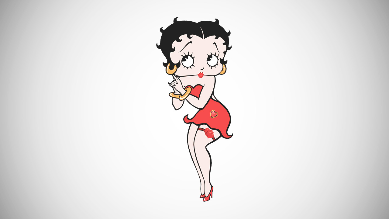 Betty Boop is the most beautiful 90's cartoon character with classic curly hair