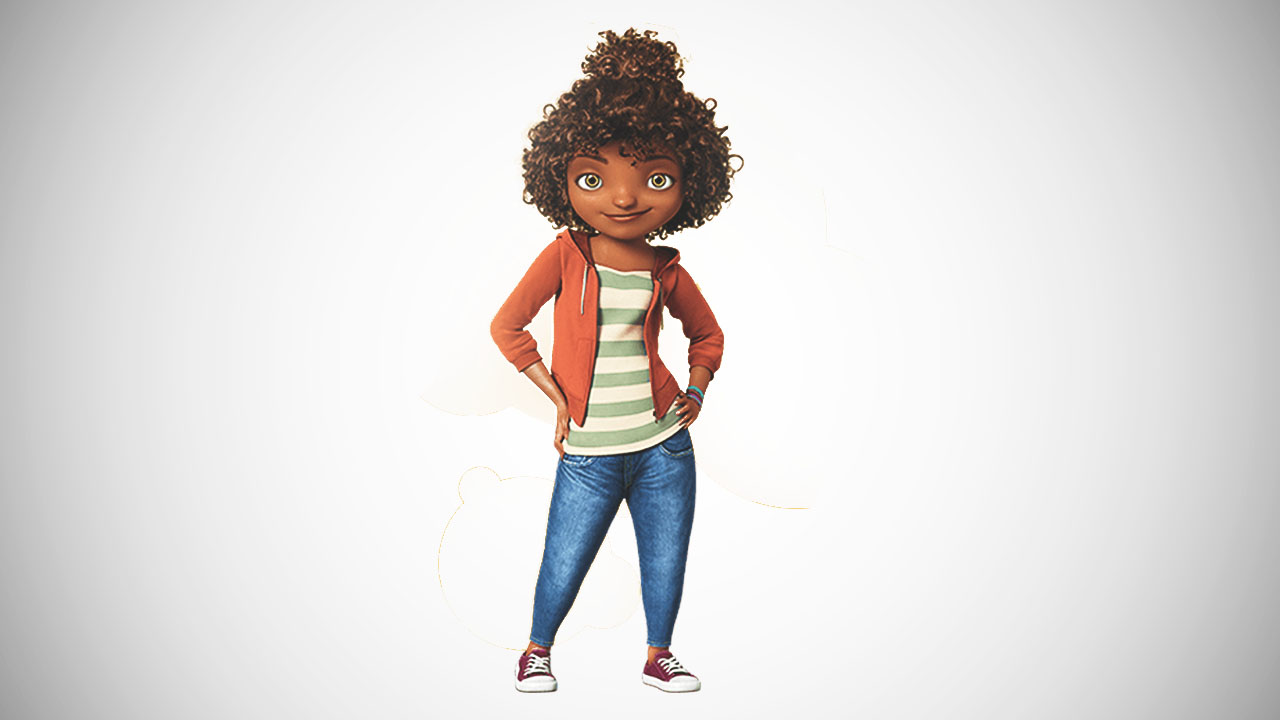 Gratuity ‘Tip’ Tucci from the animated movie Home is one of the most popular curl hair cartoon characters