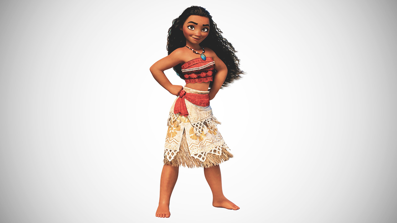 Moana is the popular cartoon character with thick curly hair