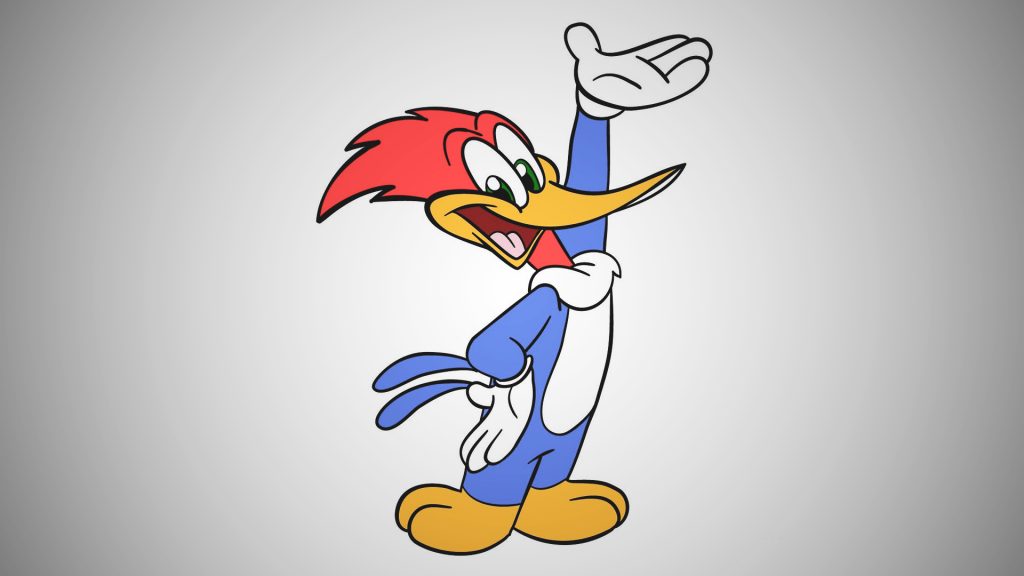 Woody Woodpecker has big eyes.
